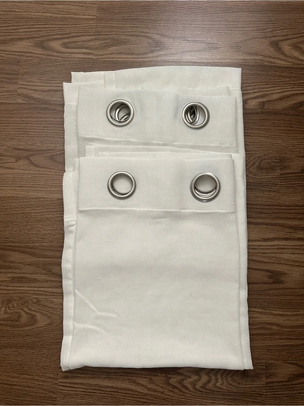 White sheer light filtering linen curtains  - Home Accents